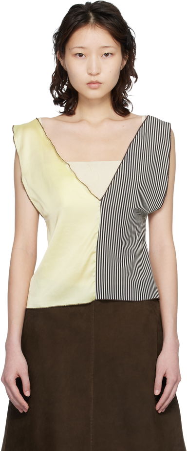 SSENSE Exclusive Patchwork V-Neck Vesa Top, 0