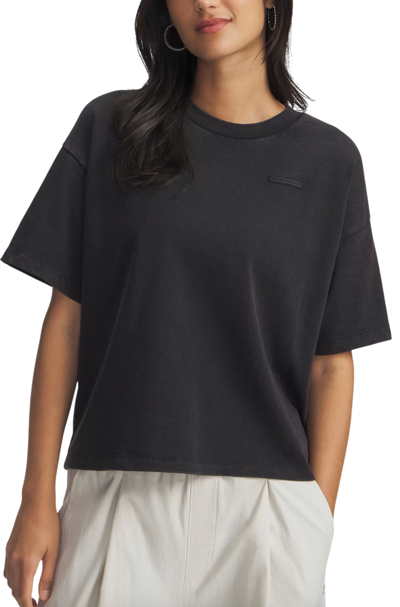 Тениска Under Armour Boxy Wash Heavyweight Short Sleeve T-Shirt Черно | 6007690-001