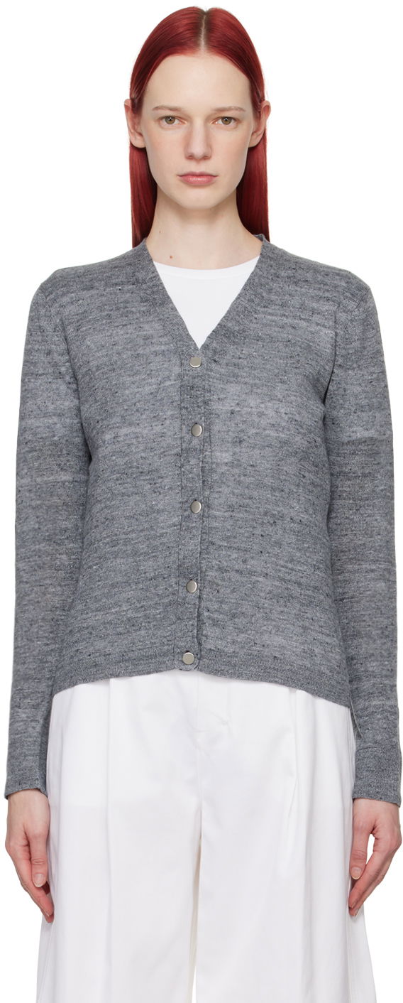 Пуловер Max Mara Max Mara Carta Knit Cardigan Сиво | 2419341023600