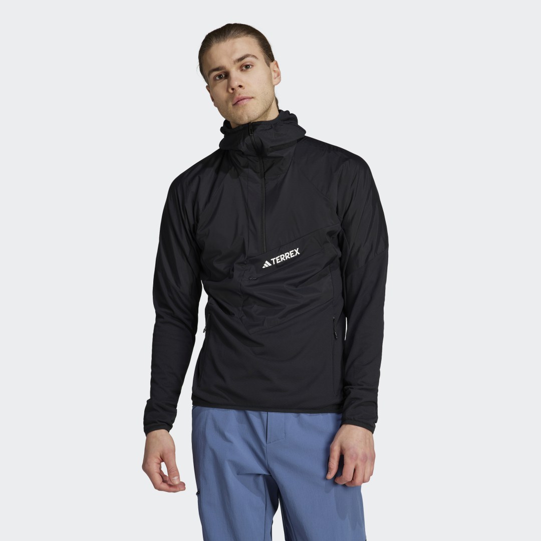 Суитчър adidas Performance Terrex Techrock Ultralight 1/2-Zip Hoodie Черно | HJ7363, 1