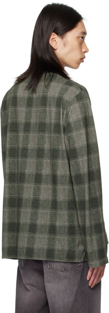 Тениска OUR LEGACY Our Legacy Box Check Long Sleeve T-Shirt Зелено | M4256BO, 2