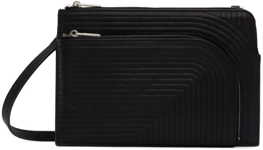 Чанта през рамо Rick Owens Leather Club Pouch Черно | RA01D0420 LSUQ1, 0