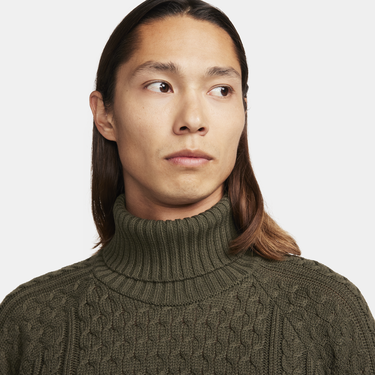 Суитчър Nike Life Cable Knit Turtleneck Jumper Зелено | FB7770-325, 4
