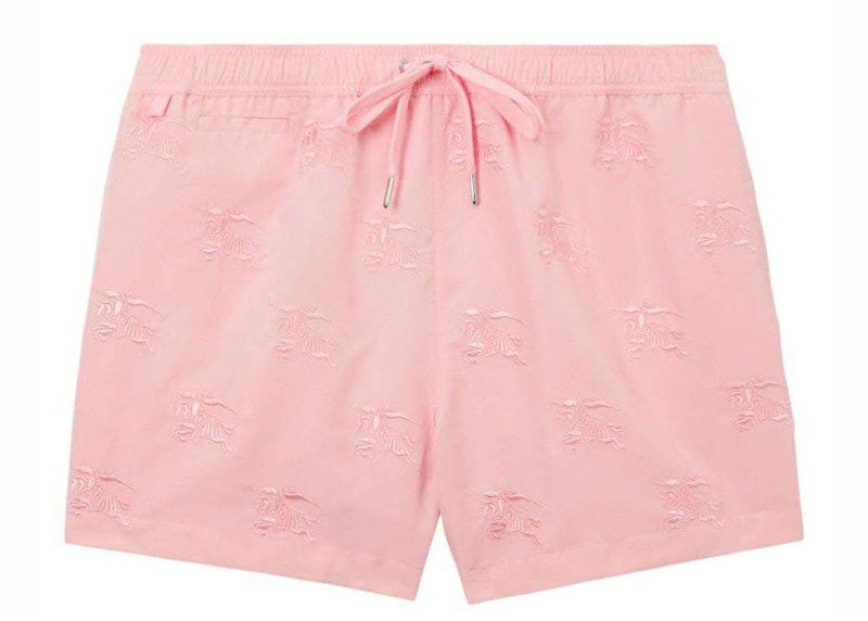 Бански Burberry Burberry EKD Motif-Embroidered Swim Shorts Розово | 8071236, 0