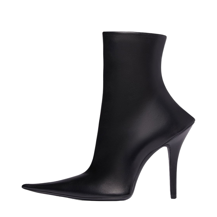 Кецове и обувки Balenciaga Witch 110mm Booties "Black Sheepskin" W Черно | 747603WBCW01000