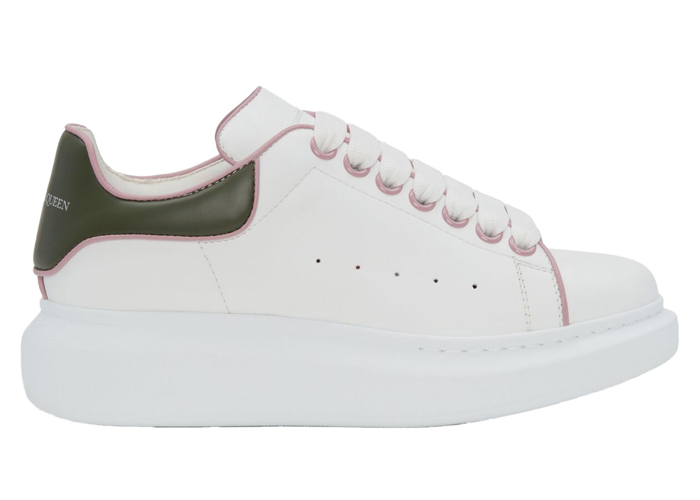 Кецове и обувки Alexander McQueen Oversized White Military Green Бяло | 733003WHJE58873, 0