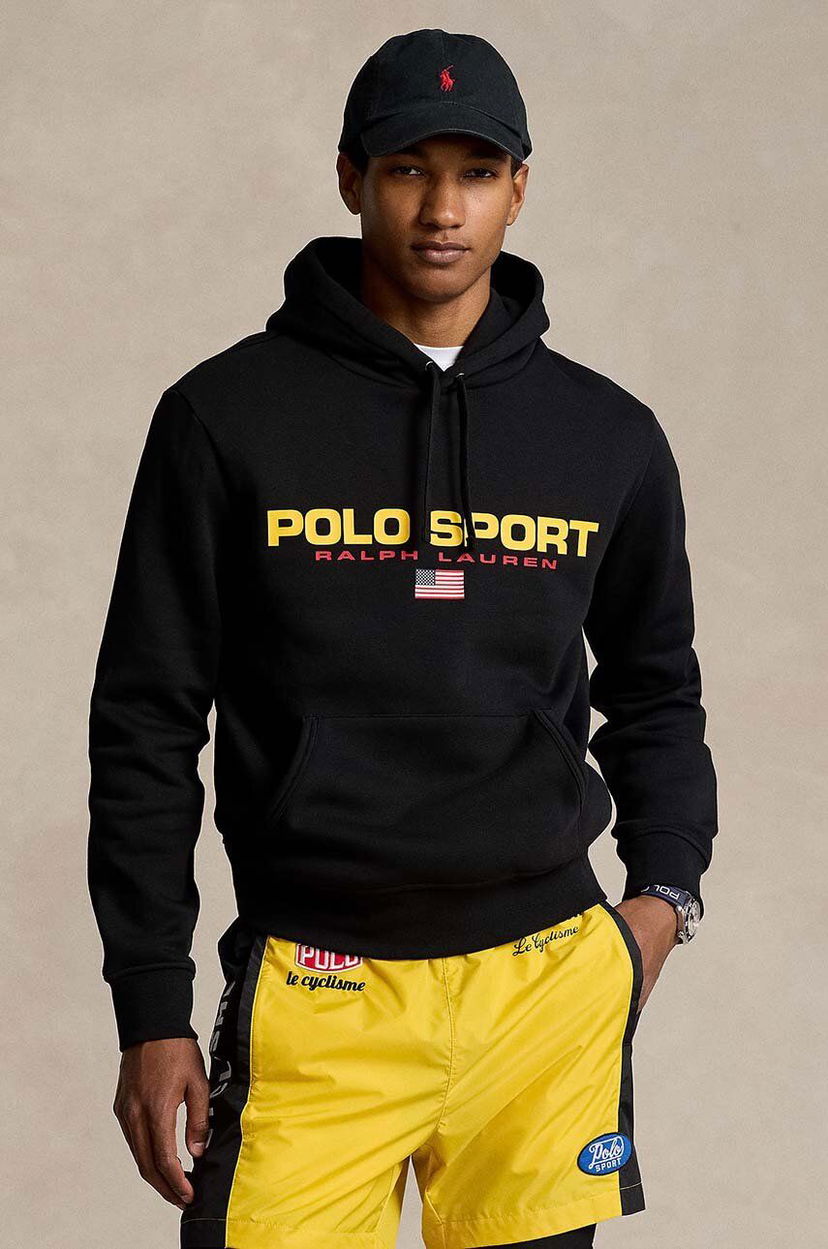 Суитчър Polo by Ralph Lauren Sport Logo Hoodie Черно | 710938447