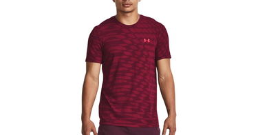 Тениска Under Armour HeatGear Seamless Ripple Tee Бургунди | 1379281-600, 1