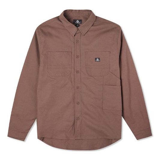 Риза Converse Carpenter Pocket Button Down Long Sleeve Shirt Кафяво | 10022950-A04