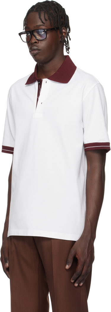 Поло тениска FERRAGAMO Salvatore Ferragamo Colorblock Polo Бяло | 781017, 3