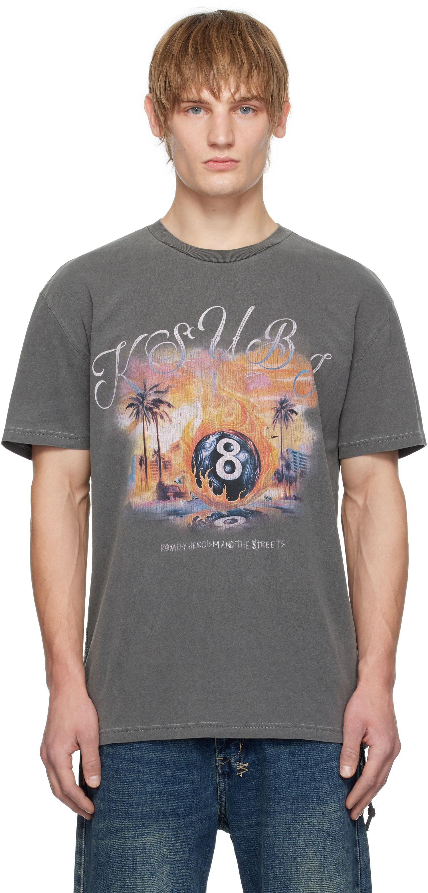 Тениска Ksubi World Order Graphic T-Shirt Сиво | MPS25TE045, 0