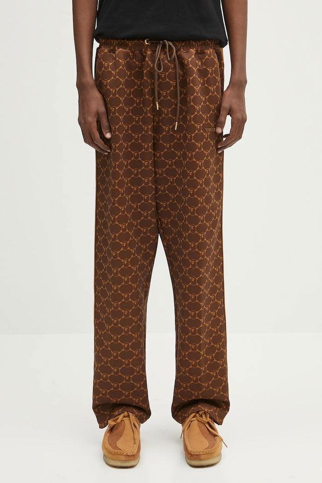 A Bathing Ape College Monogram Relaxed Fit Pants