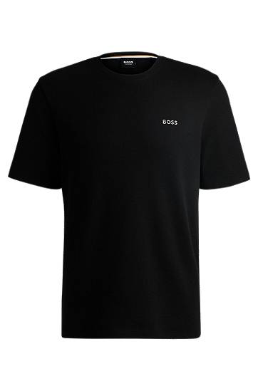 Тениска BOSS BOSS Pyjama T-Shirt with Embroidered Logo Черно | 50535891