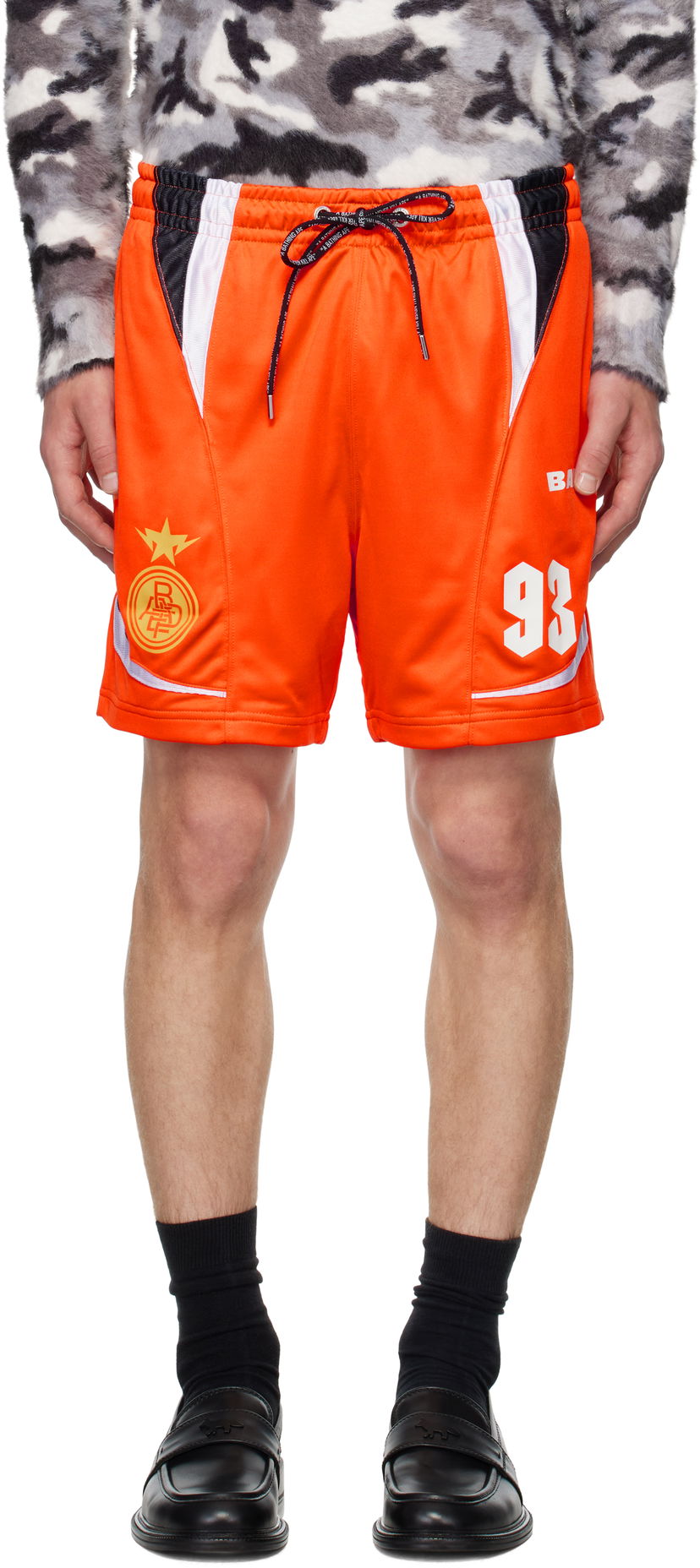 Къси панталони BAPE Multi Logo Soccer Shorts Оранжево
 | 001SPK801303M