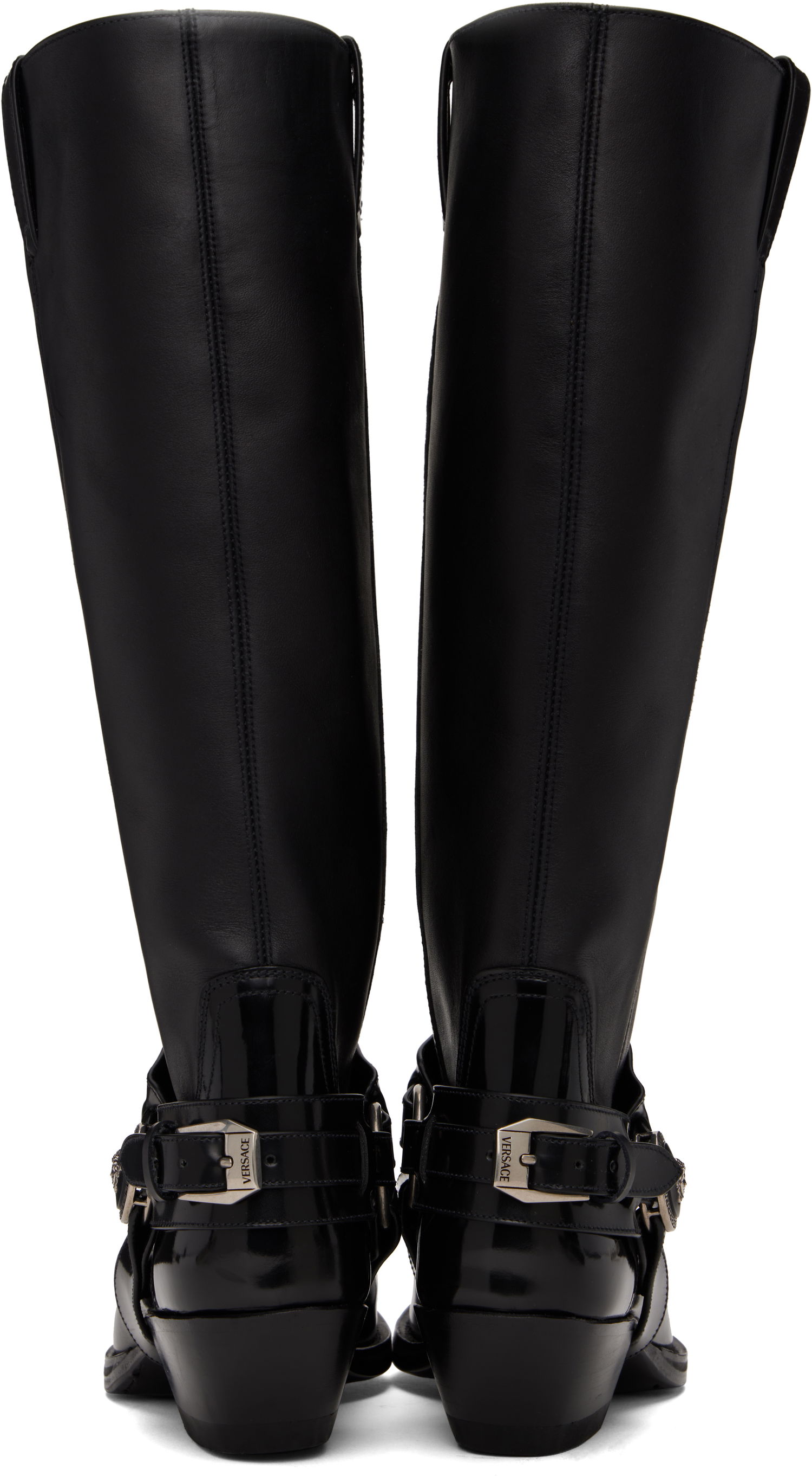 Облекло Versace Versace Texano Knee-High Boots Черно | 1016746_1A12155_1B00I, 1