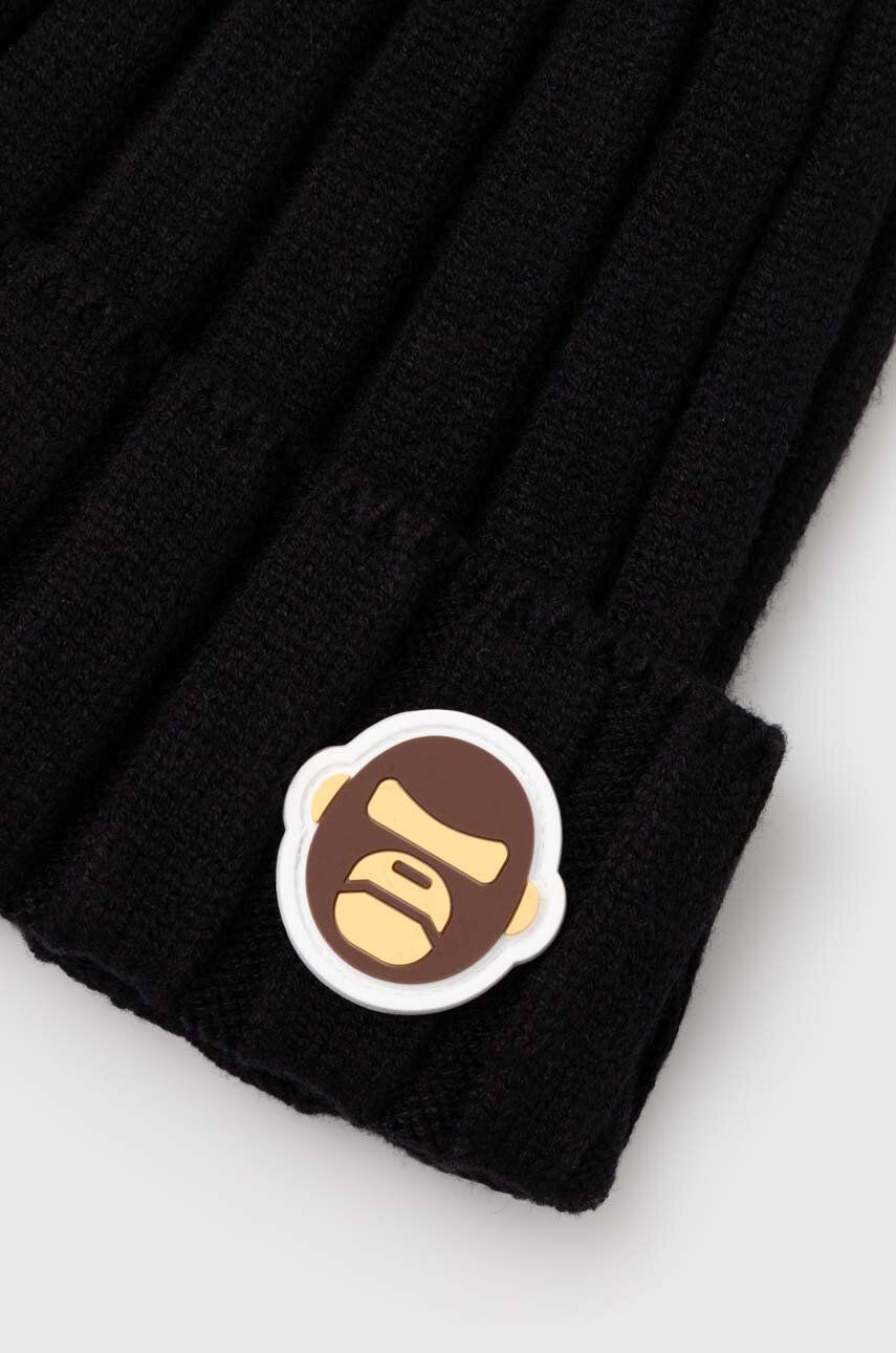 Шапка AAPE by A Bathing Ape AAPE Basic "Aldo" Badge Beanie Черно | AHT5245, 1
