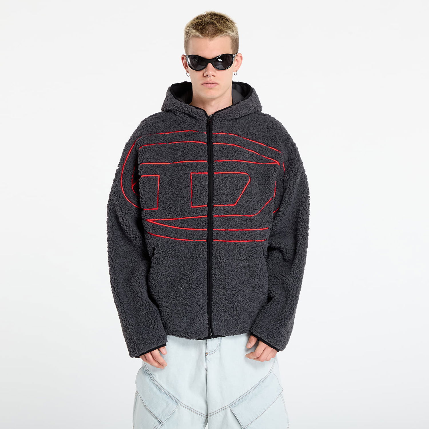 Суитчър Diesel Diesel S-Zat Fleece Hoodie Сиво | A18947_0KIBT 9AW, 0