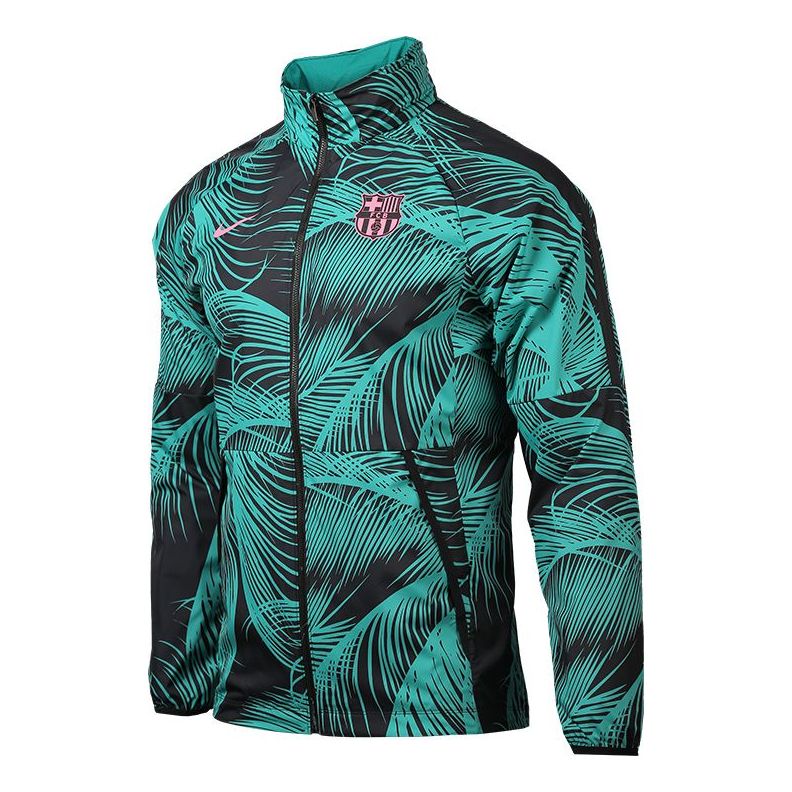 Ветровка Nike FC Barcelona 20/21 Green Tropical Print Jacket Зелено | CK8570-396
