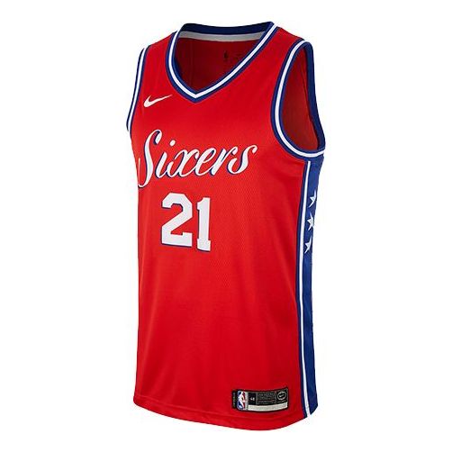 Фланелка Nike NBA Philadelphia 76ers Jersey Swingman Fan Edition 21 Червено | 877219-659, 0