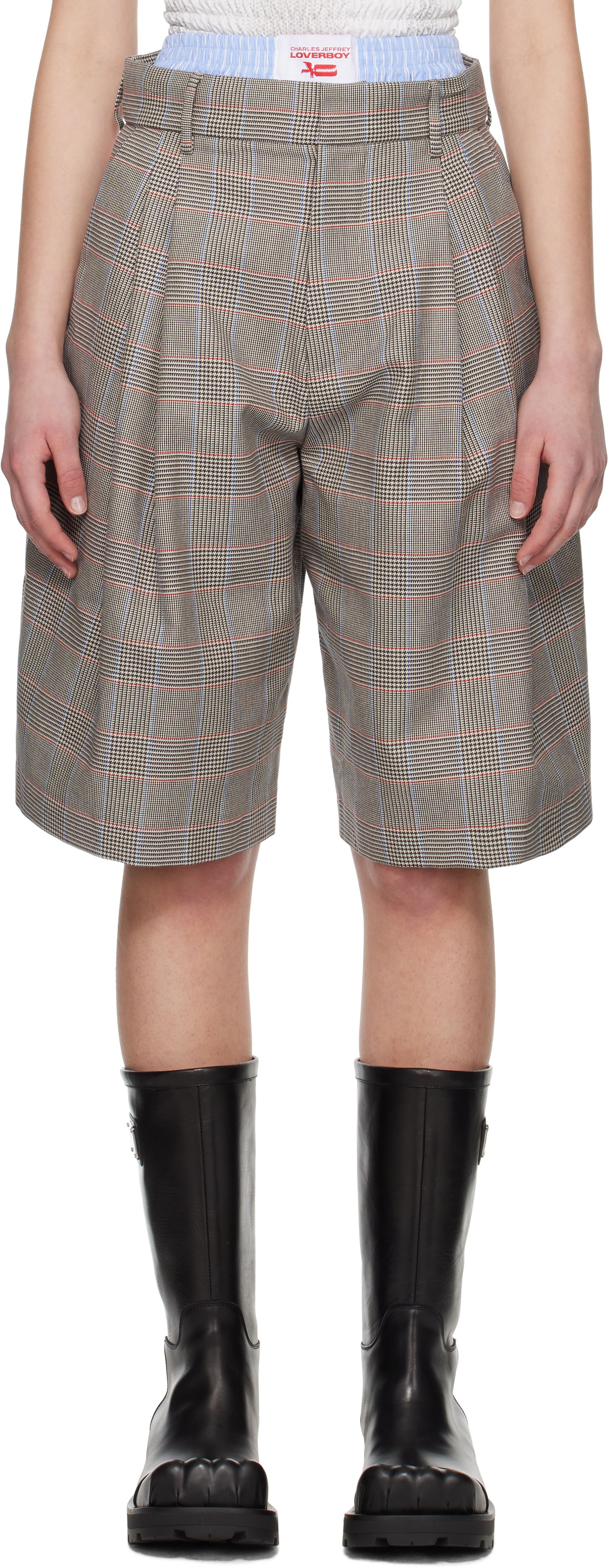Къси панталони Charles Jeffrey Loverboy Charles Jeffrey LOVERBOY Aberdeen Plaid Shorts Кафяво | 54030102, 0