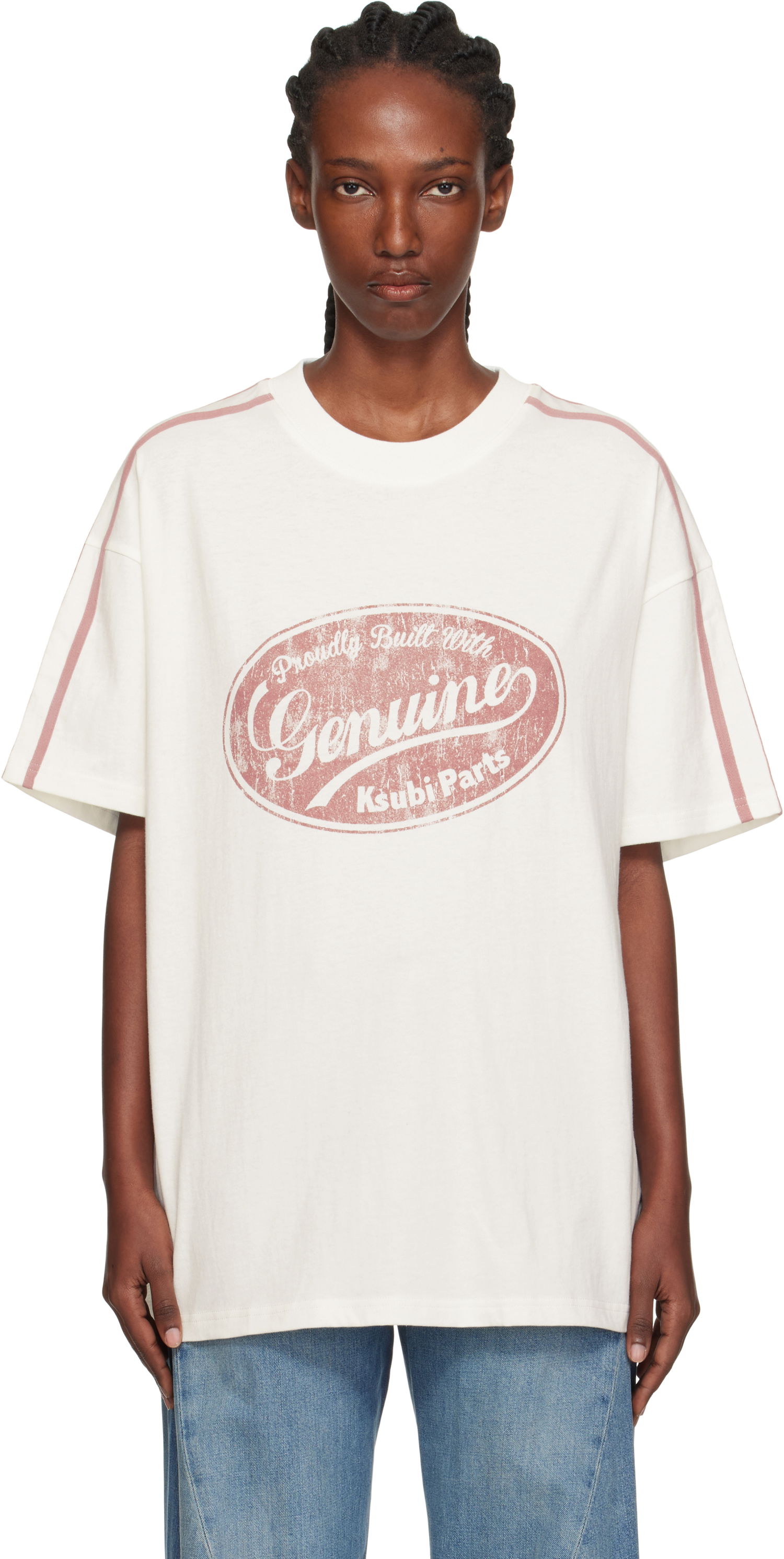 Тениска Ksubi Ksubi 'Genuine' Boyfriend Short Sleeve T-Shirt Бяло | WPF25TE007, 0