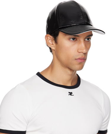 Шапка с козирка Courrèges Courrèges Reedition Vinyl Baseball Cap Черно | PERACT002VY0014, 1