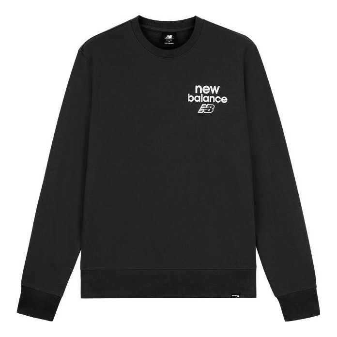 Суитчър New Balance Logo Essentials Sweatshirt Черно | MT33535-BK