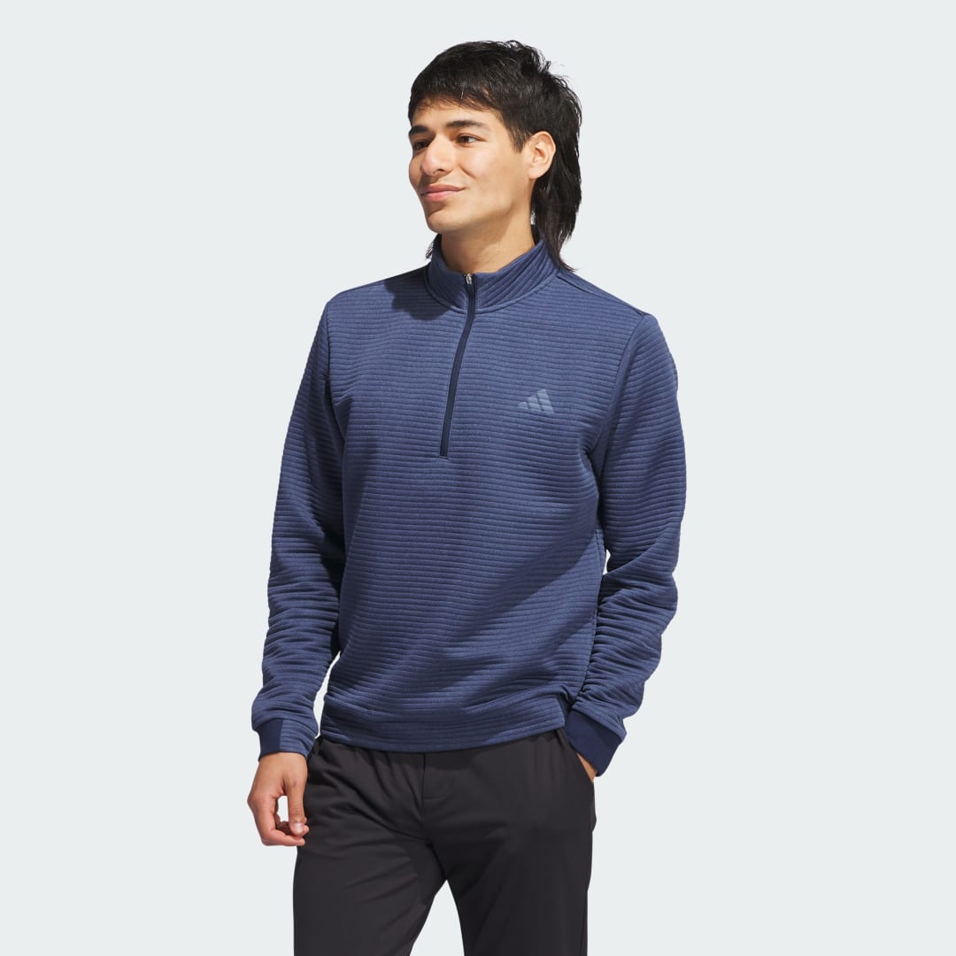 Пуловер adidas Performance Ultimate365 Textured Quarter Zip Golf Sweatshirt Синьо | IL0562, 0
