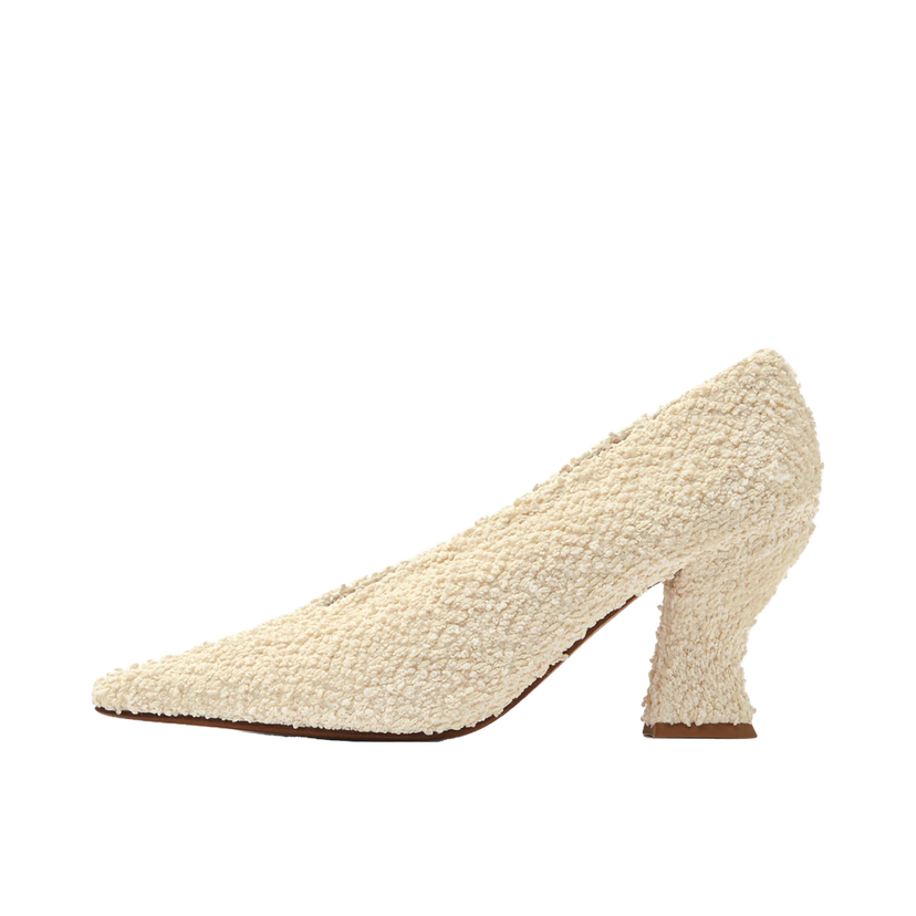 Кецове и обувки Bottega Veneta Bouclé Almond Pumps Бяло | 651339V0CO09206
