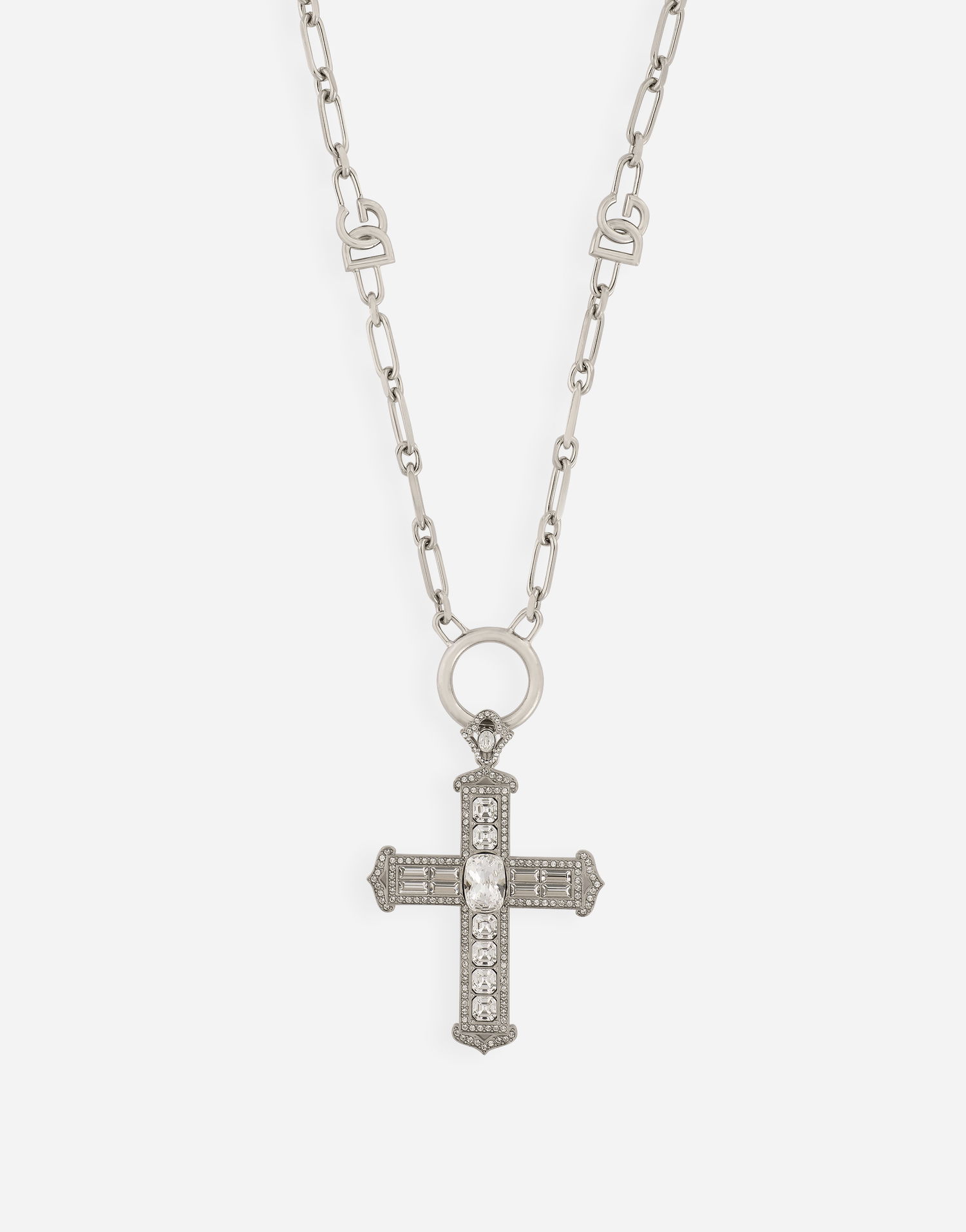 Колие Dolce & Gabbana Metal Necklace With Cross Металик | WNP3S5W111187655, 1