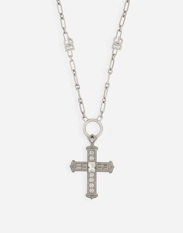 Колие Dolce & Gabbana Metal Necklace With Cross Металик | WNP3S5W111187655, 1