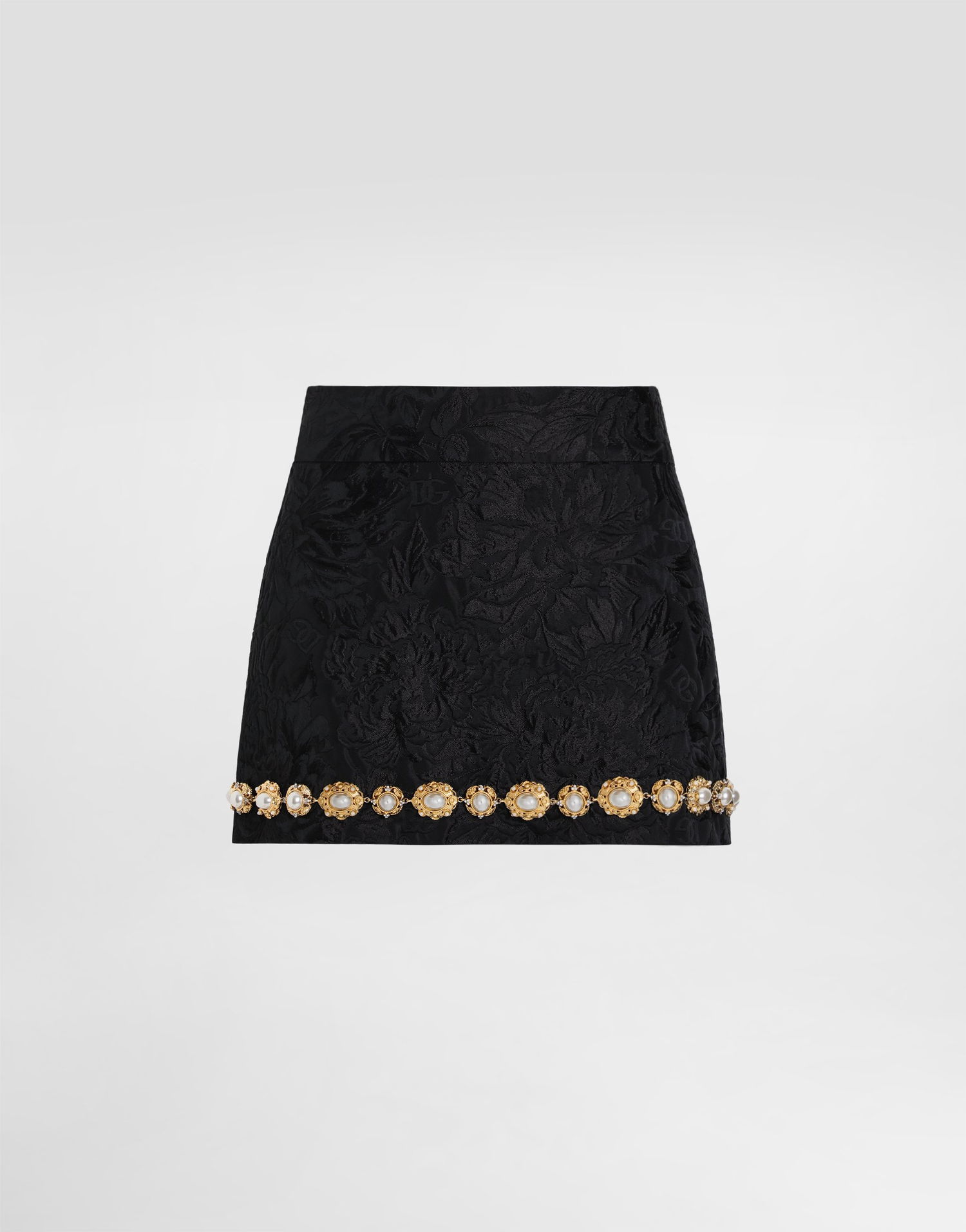 Пола Dolce & Gabbana Dolce & Gabbana Brocade Miniskirt with Jewel Embellishments Черно | F4A8CZHJMQON0000, 0