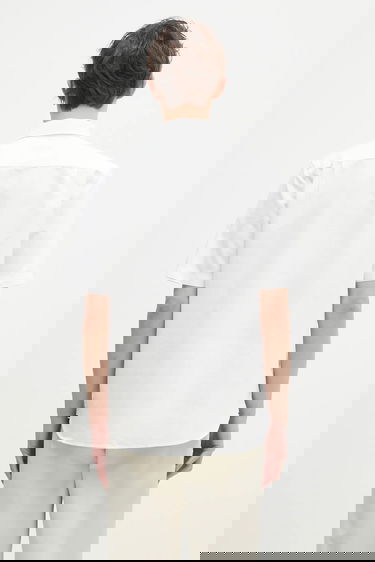 Риза Fred Perry Short-Sleeve Button-Down Shirt with Pocket, Regular Fit Бяло | M8730.100, 2