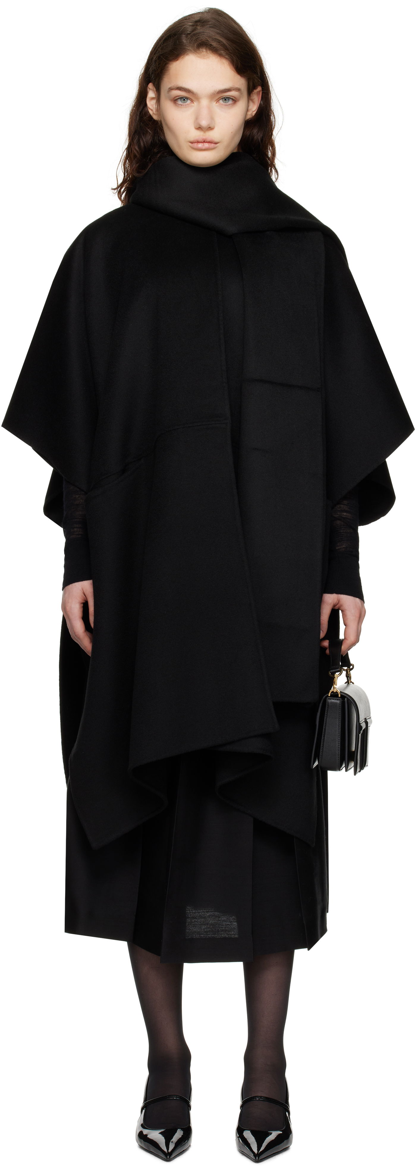Палта TOTEME TOTEME Doublé Scarf Coat Черно | 251-WRO4321-FB0006, 0