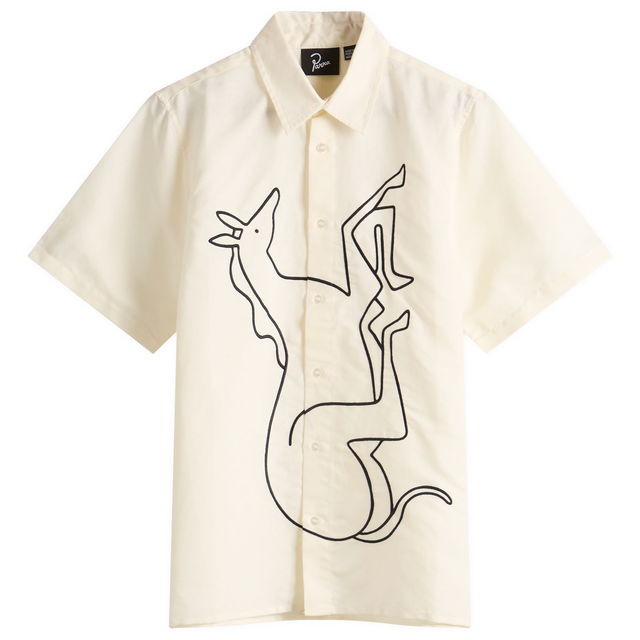 Parra Vertical Horse Short Sleeve Shirt, Size Large