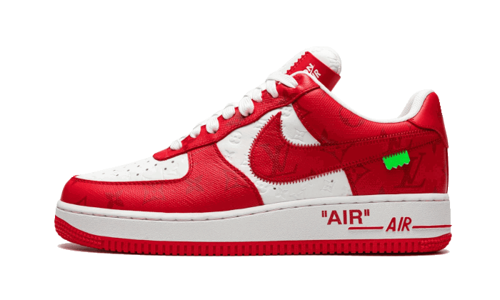 Кецове и обувки Nike Nike Louis Vuitton By Virgil Abloh x Air Force 1 Low "White Red" Червено | 1A9VA9, 0