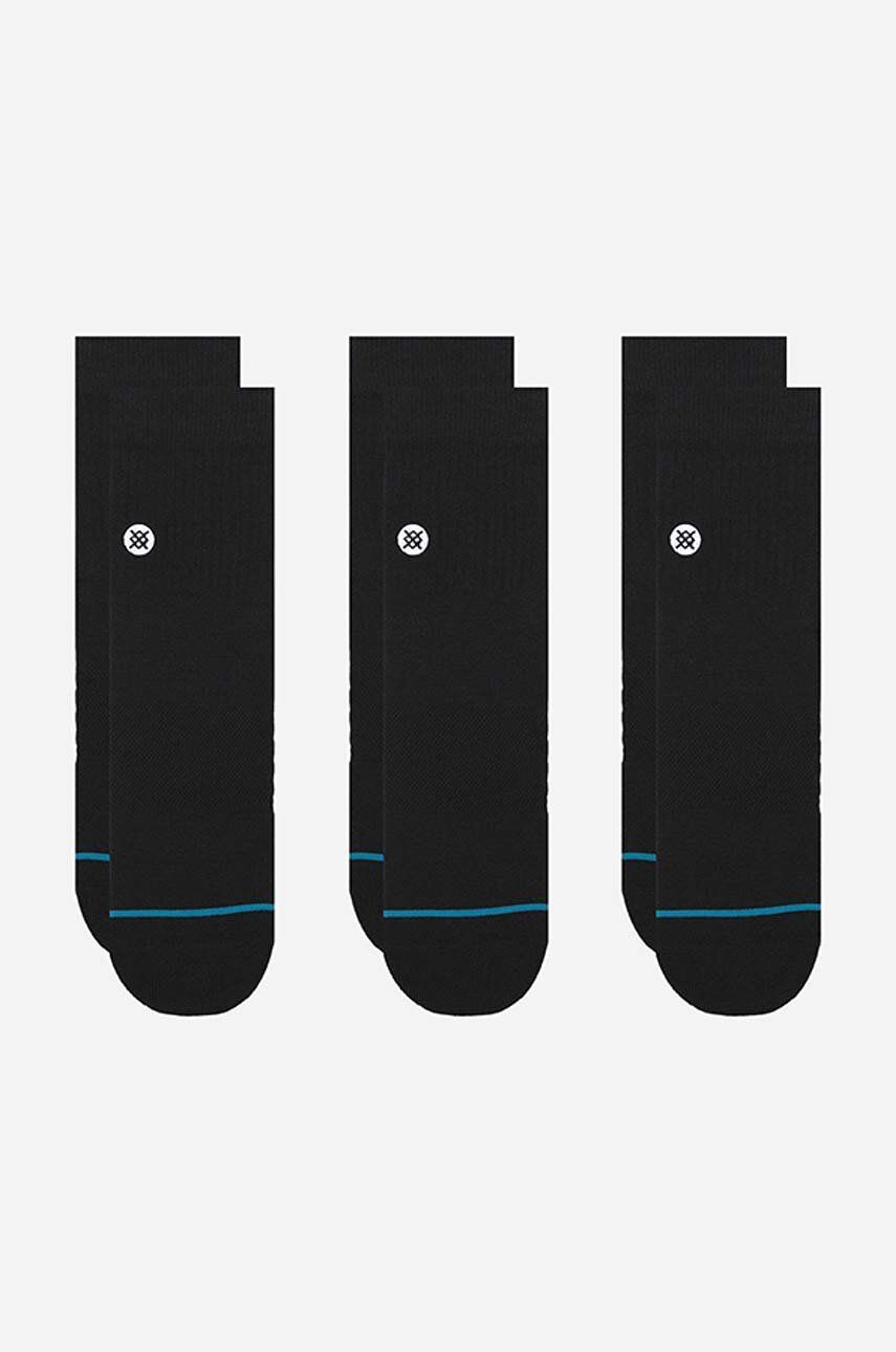 Чорапи Stance Icon Quarter 3-pack Socks Черно | A356A21IQP, 0