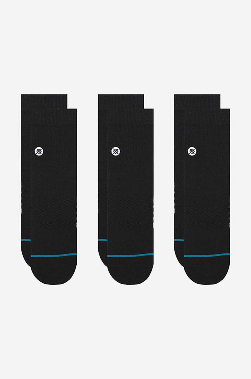 Чорапи Stance Icon Quarter 3-pack Socks Черно | A356A21IQP