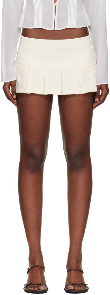 Пола GUIZIO Pleated Micro Miniskirt Бежово | H25304W194, 0