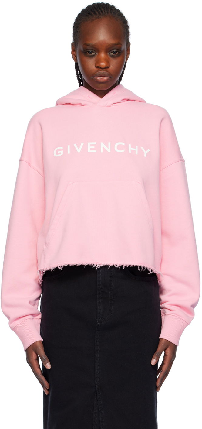 Суитчър Givenchy Cropped Hoodie Розово | BWJ03M3YAC672, 0