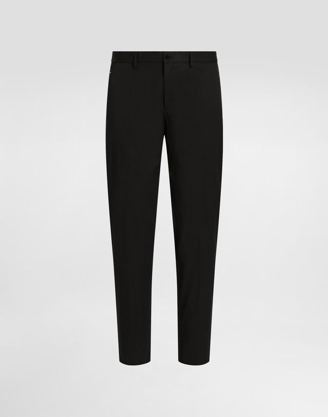 Dolce & Gabbana Stretch Cotton Pants With Branded Tag