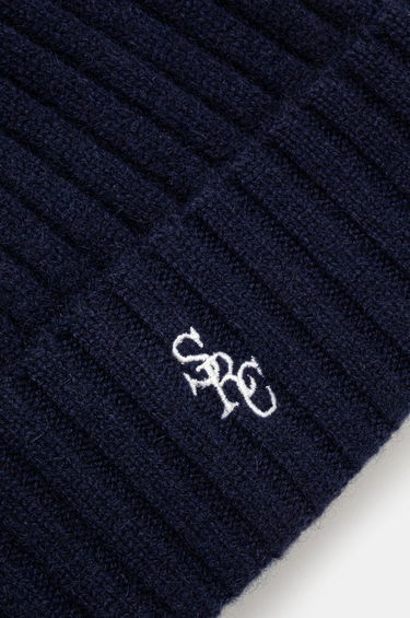 Шапка Sporty & Rich Wool Cashmere Beanie Тъмно синьо | AC066506302BL32, 1