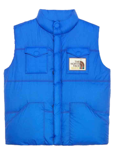 Жилетка Gucci The North Face x Down Vest Синьо | 663761 XAACX 4316