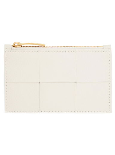 Портфейл Bottega Veneta Zipped Card Case Бяло | 681010 VCP13