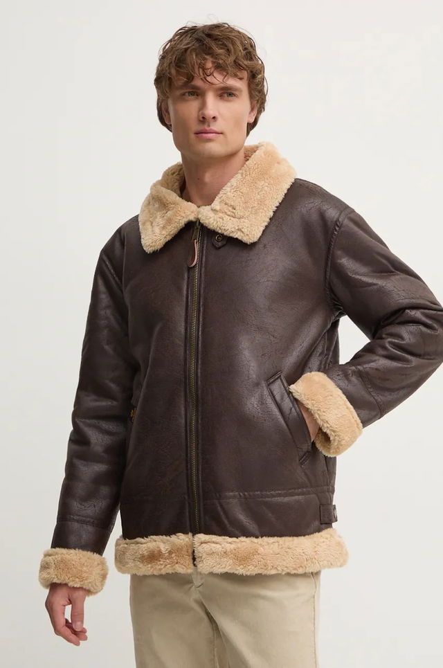 Alpha Industries B3 FL Faux Leather Bomber Jacket
