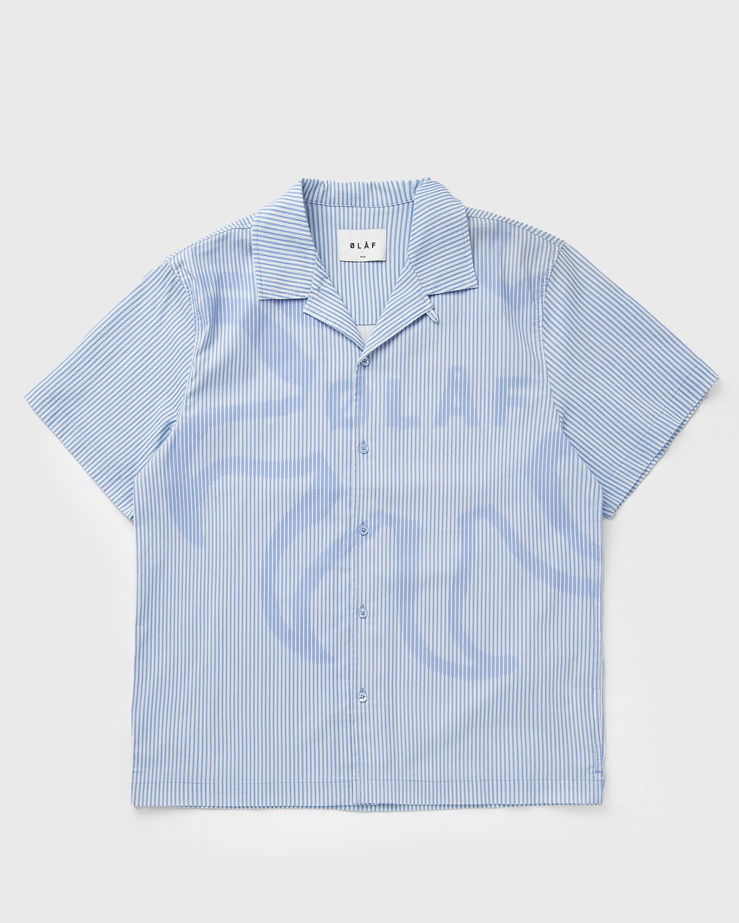 Риза ØLÅF Sun Print Camp Collar Shirt Синьо | M210303-SURFBLUE, 0