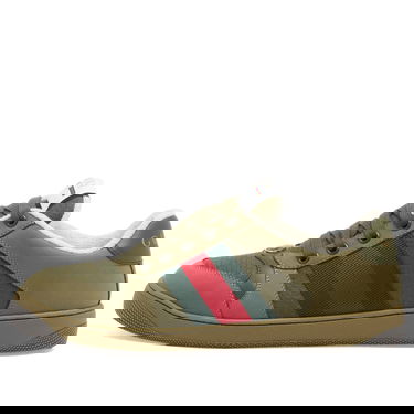 Кецове и обувки Gucci Screener Cotton Ripstop Sneaker Зелено | 576223-FAD94-3243, 0