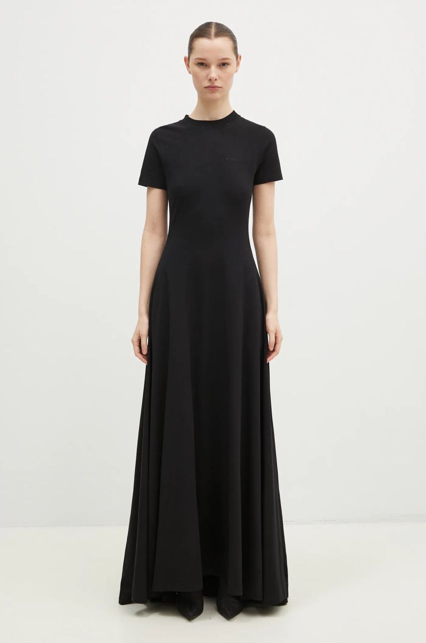 Pокля VETEMENTS VETEMENTS Embroidered Logo Maxi Dress Черно | WA66DR710B, 0