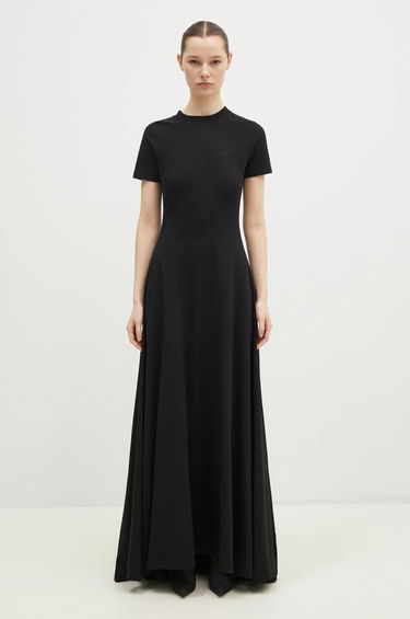 Pокля VETEMENTS VETEMENTS Embroidered Logo Maxi Dress Черно | WA66DR710B, 0
