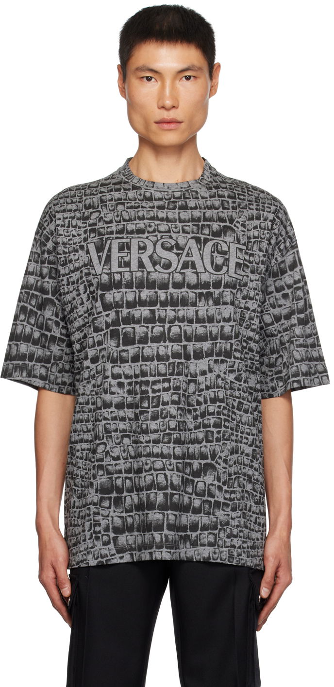 Тениска Versace & Black Coccodrillo Сиво | 1012592_1A09030, 0